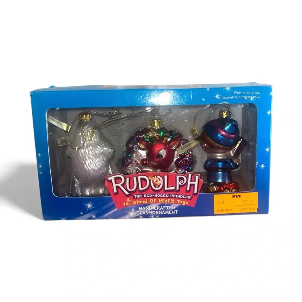 Roudolph & The‎ Island of Misfit Toys Brass Key Collection Glass Ornaments